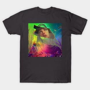 Uma Thurman Glitch Design Artwork T-Shirt